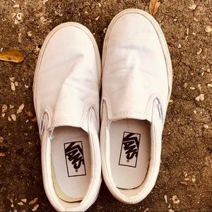 WHITE SLIP ON VANS